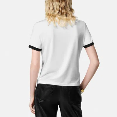 Versace Jersey T-shirt With Contrasting Beading In White