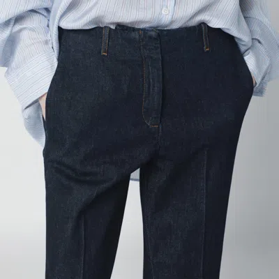 Dries Van Noten Indigo Denim Trousers In Blue