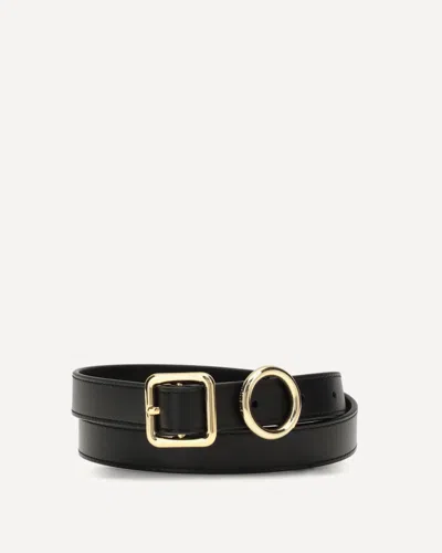 Jacquemus Women Small Leather Regalo Belt In Black