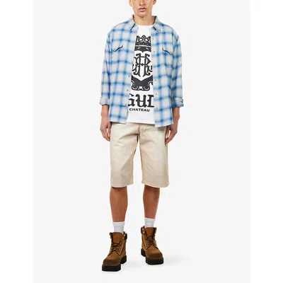 Rhude White Oversized Chateau Crest T-shirt In White