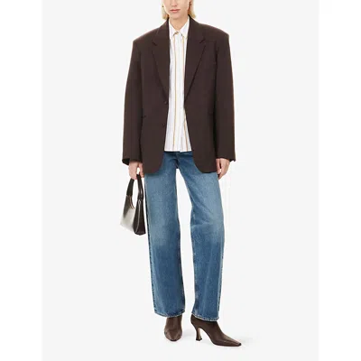 Agolde Ren High Rise Wide Leg Jean Shrine In Blue