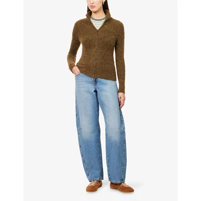 Levi's Womens Easy Days Barrel Baggy Dad Barrel-leg Denim Jeans In Blue