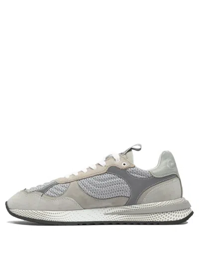 Philippe Model Mesh Panel Round Toe Rubber Sole Sneakers In Gray