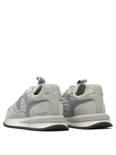 Philippe Model Mesh Panel Round Toe Rubber Sole Sneakers In Gray