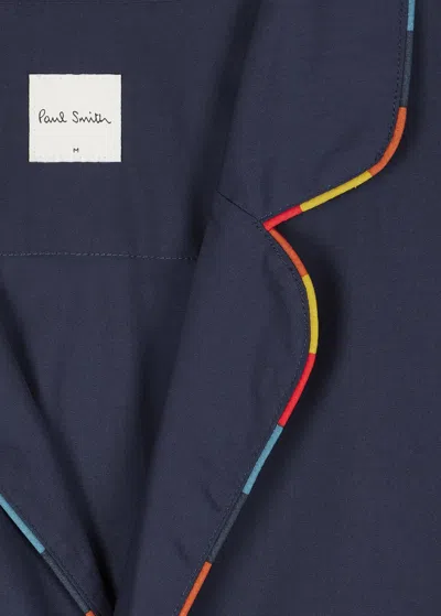 Paul Smith Buttoned Drawstring Two-piece Pyjamas In Blue