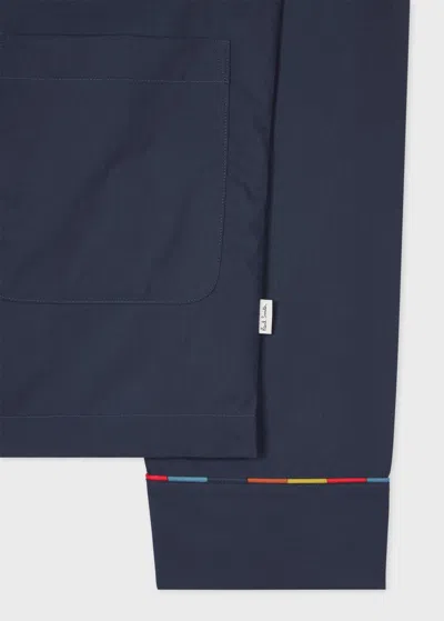 Paul Smith Buttoned Drawstring Two-piece Pyjamas In Blue