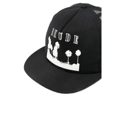 Rhude Thousand Palms Trucker Hat In Black