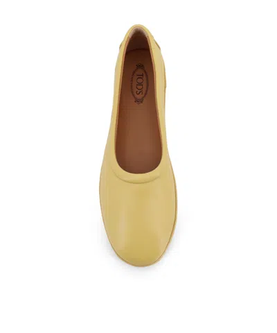 Tod's Embellished Ballerina Flats In Brown