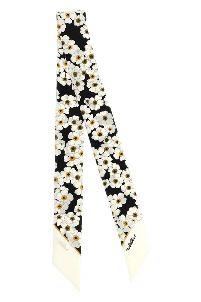 Valentino Floral Patterned Scarf Pointed Ends In Multi