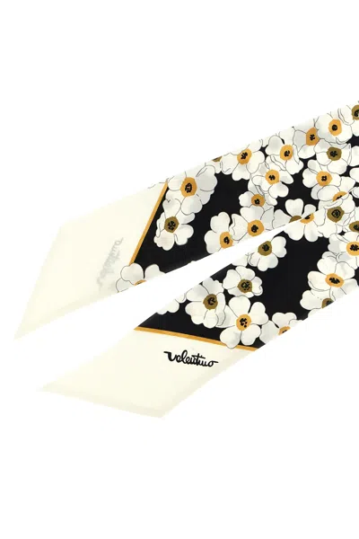 Valentino Floral Patterned Scarf Pointed Ends In Multi