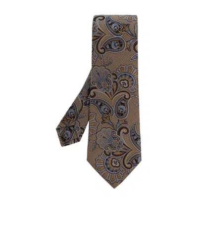 Etro Paisley-patterned Tie In Brown