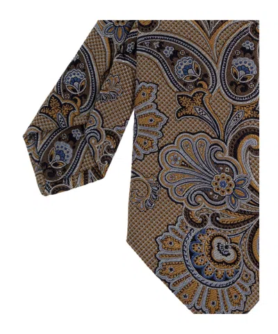 Etro Paisley-patterned Tie In Brown