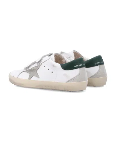 Golden Goose Kids Old School Leather And Suede Star Trainers In Animal Print