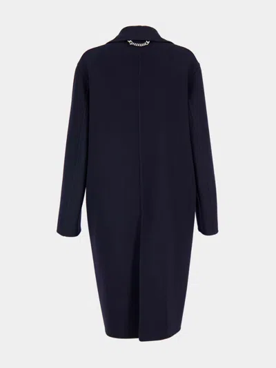 Stella Mccartney Double-breasted Wool Coat In Black