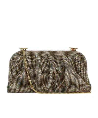 Benedetta Bruzziches Women Embellished Fabric Large Venus Clutch In Brown