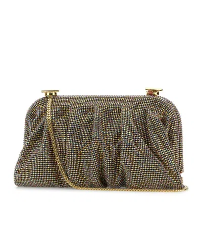 Benedetta Bruzziches Women Embellished Fabric Large Venus Clutch In Brown