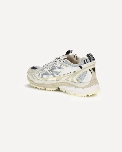 Off-white Multicolor Polyester Athletic Sneakers In White