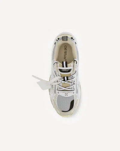 Off-white Multicolor Polyester Athletic Sneakers In White