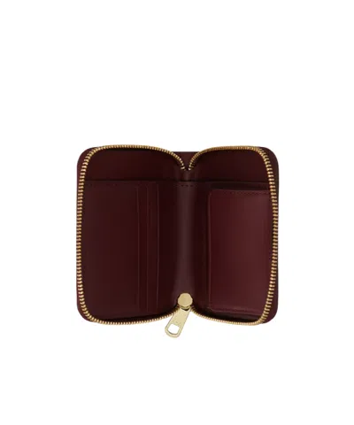 A.p.c. Logo Printed Zip-around Wallet In Red