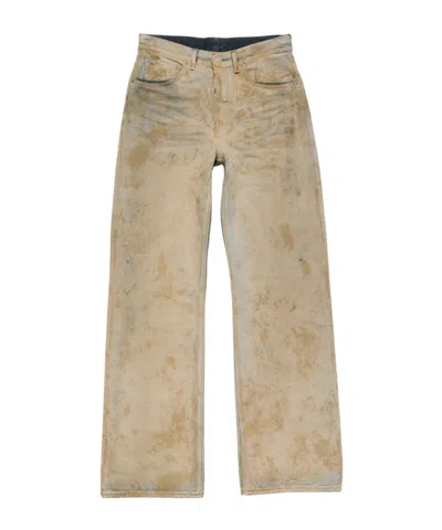 Acne Studios Belt Loop Jeans In Brown