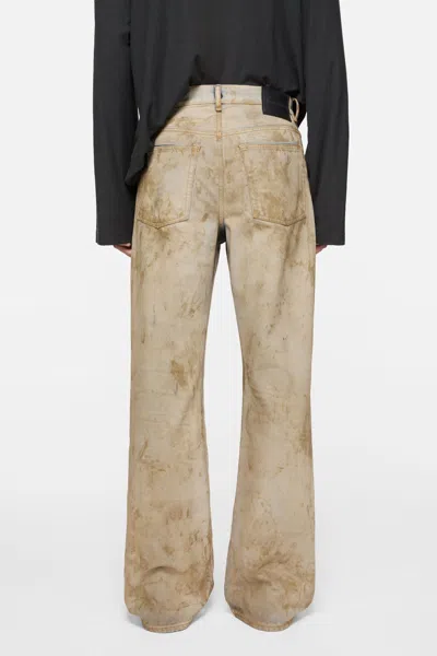 Acne Studios Belt Loop Jeans In Brown