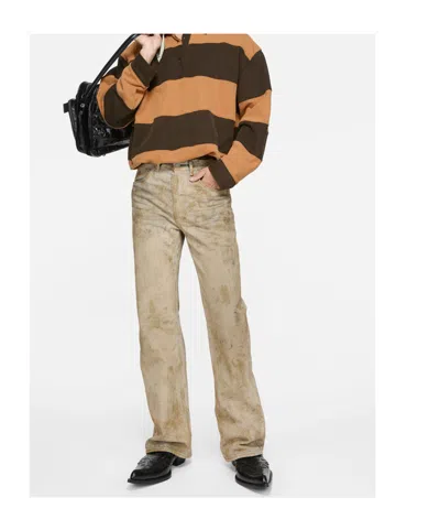 Acne Studios Belt Loop Jeans In Brown