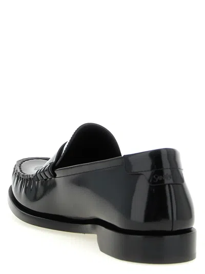 Saint Laurent Le Loafer Loafers In Polished Wrinkled Leather In Black
