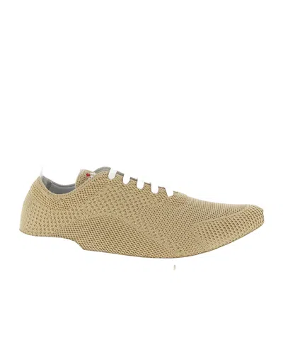 Kiton Mesh Sneakers Pull Tab Rubber Sole In Brown
