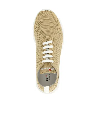 Kiton Mesh Sneakers Pull Tab Rubber Sole In Brown
