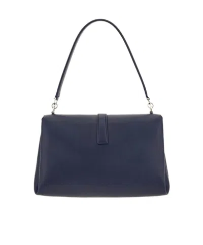 Ferragamo Front Flap Handbag (s) In Blue