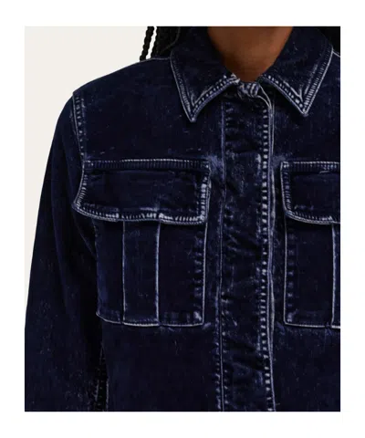Ferragamo Boxy Jacket In Blue