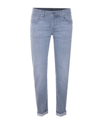 Dondup Button Five-pocket Jeans In Blue