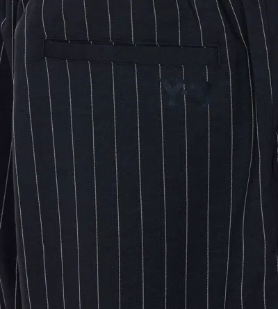 Y-3 Striped-pattern Elasticised Trousers In Black