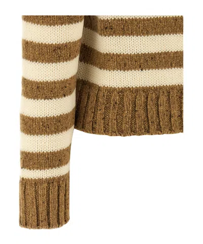 Apc Striped Sweater Sweaters And Cardigans Brown In Multi