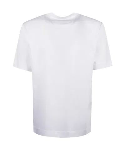 Zegna Slim-fit Logo-embroidered Cotton-jersey T-shirt In White