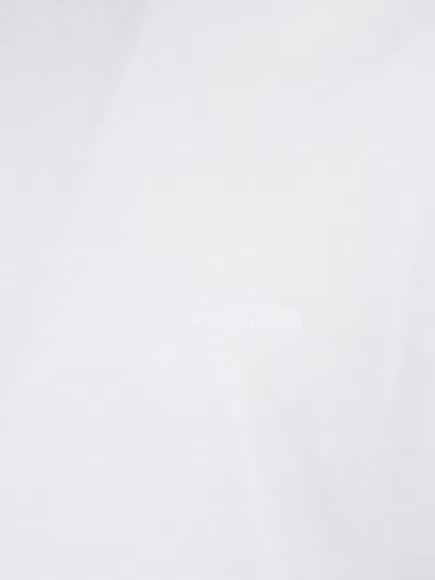 Zegna Slim-fit Logo-embroidered Cotton-jersey T-shirt In White