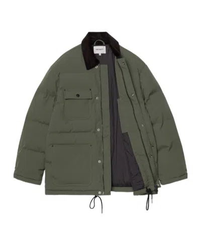 Carhartt Rayler Quilted Jacket Drawstring Hem Pockets In Green