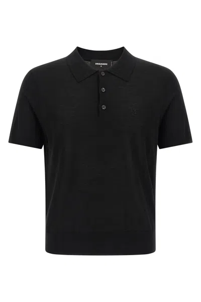 Dsquared2 Dsquared D2 Upside Down Polo In Black