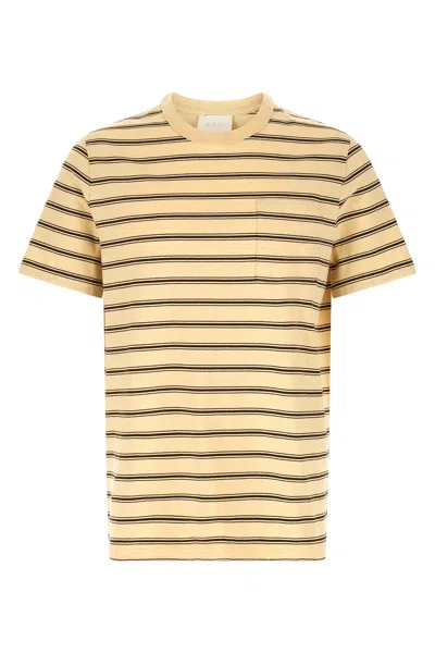 Apc A. P.c. Striped T-shirt In Yellow