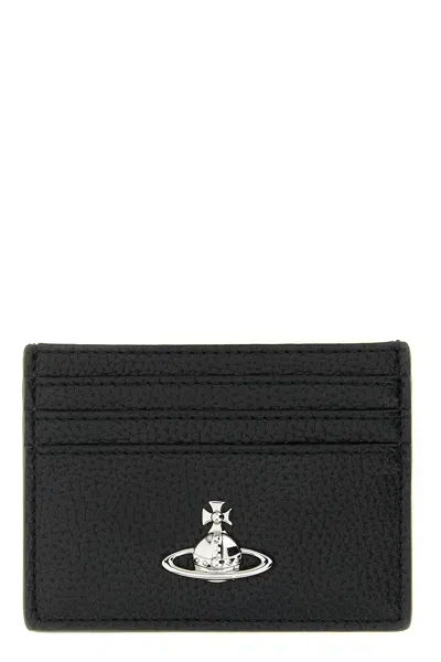 Vivienne Westwood Orb Logo Card Holder In Black