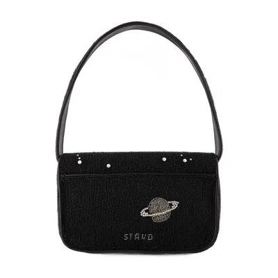 Staud Tommy Beaded Shoulder Bag In Black
