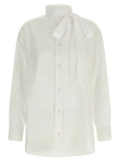 Kenzo Lavalliere Collar Shirt In White