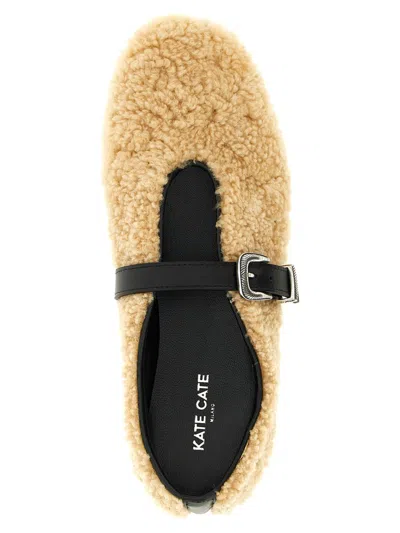 Kate Cate Jude Flat Shoes Beige In Brown