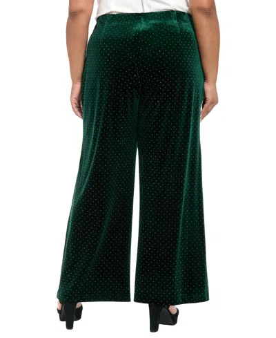 Muse Plus Size Mid-rise Straight Leg Pants In Green