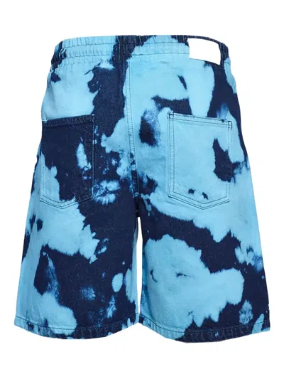Msgm Denim Shorts In Blue