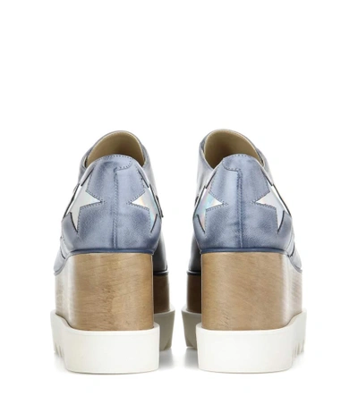 Shop Stella Mccartney Elyse Star Platform Derby Shoes In Lt Atlaetic