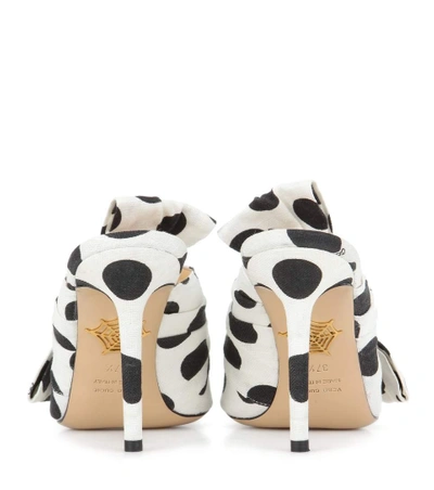 Shop Charlotte Olympia Ilona Polka-dot Mules In White Polka Dot Priet