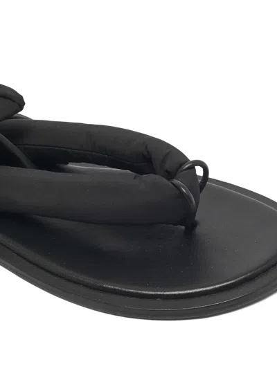 Pre-owned Ganni Ankle-tie Sandals In Black