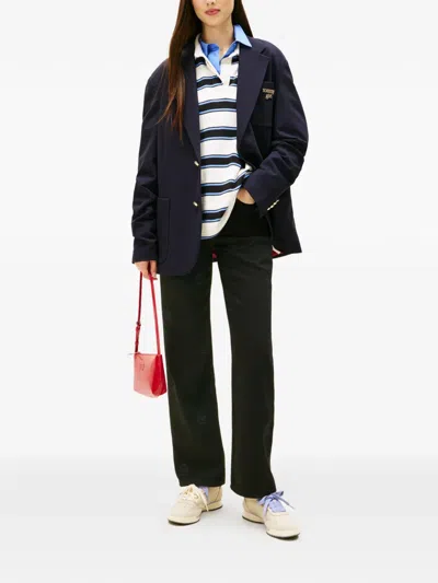 Tommy Jeans Patterned Trousers In Black