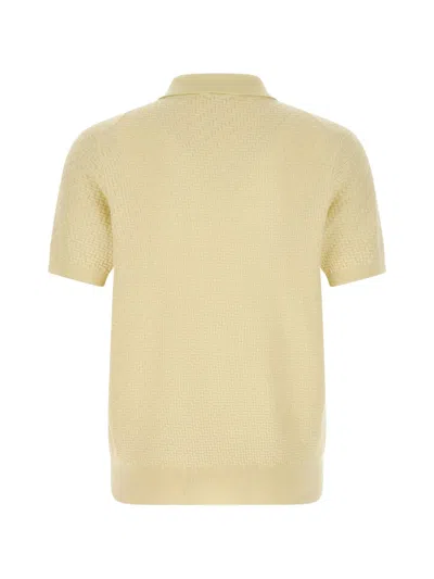 Brioni Weaving Short-sleeve Polo Shirt In Neutral